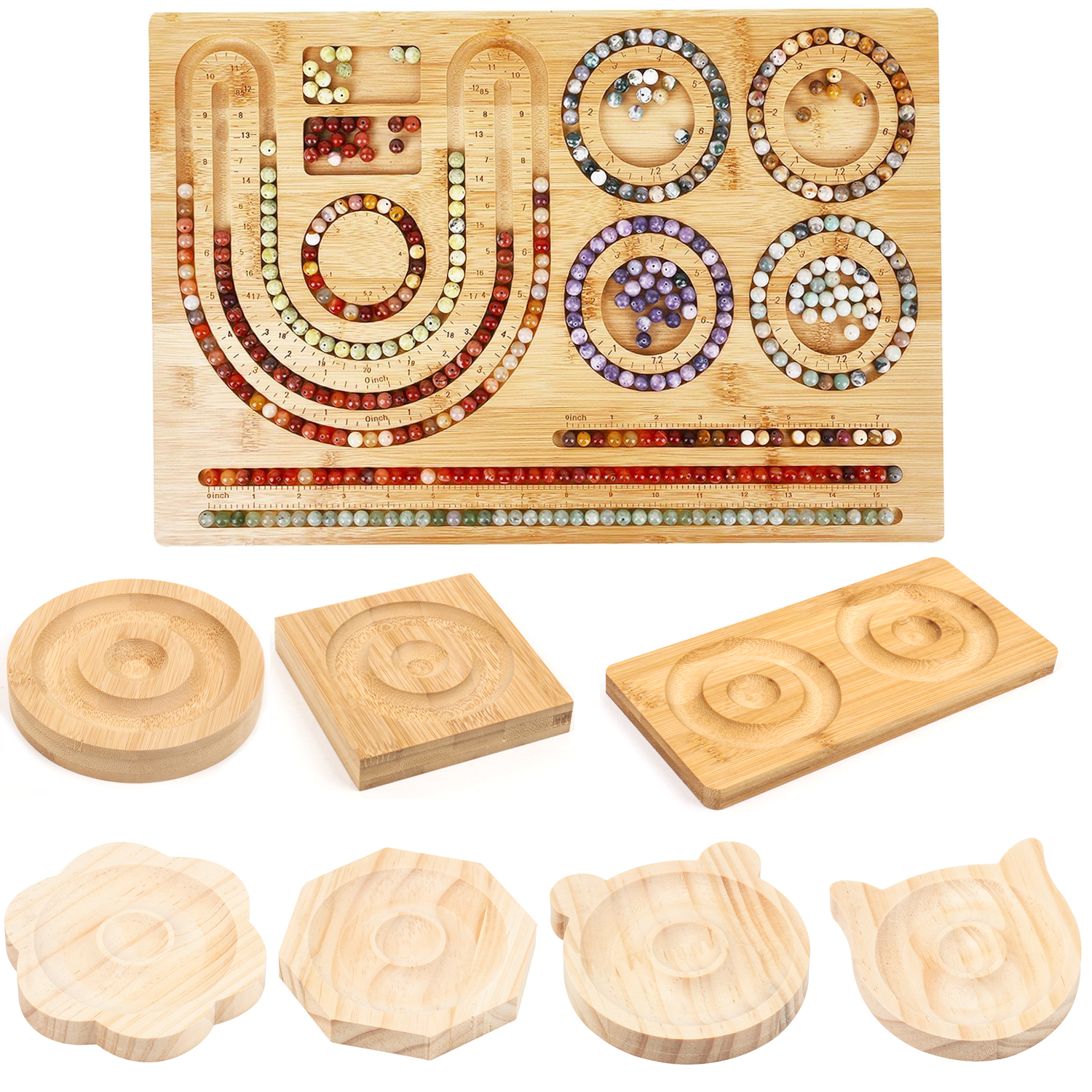 Jewelry Making Table - Wooden Beading Design Board Bamboo Jewelry