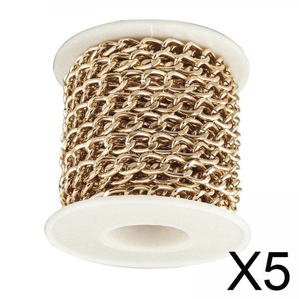 Chain Roll Cable - Silver Gold Aluminum Curb Link Chain