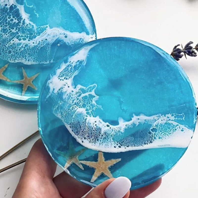 Round Coaster Resin Mould Disc - đánh giá và giá Jewelry Making Table