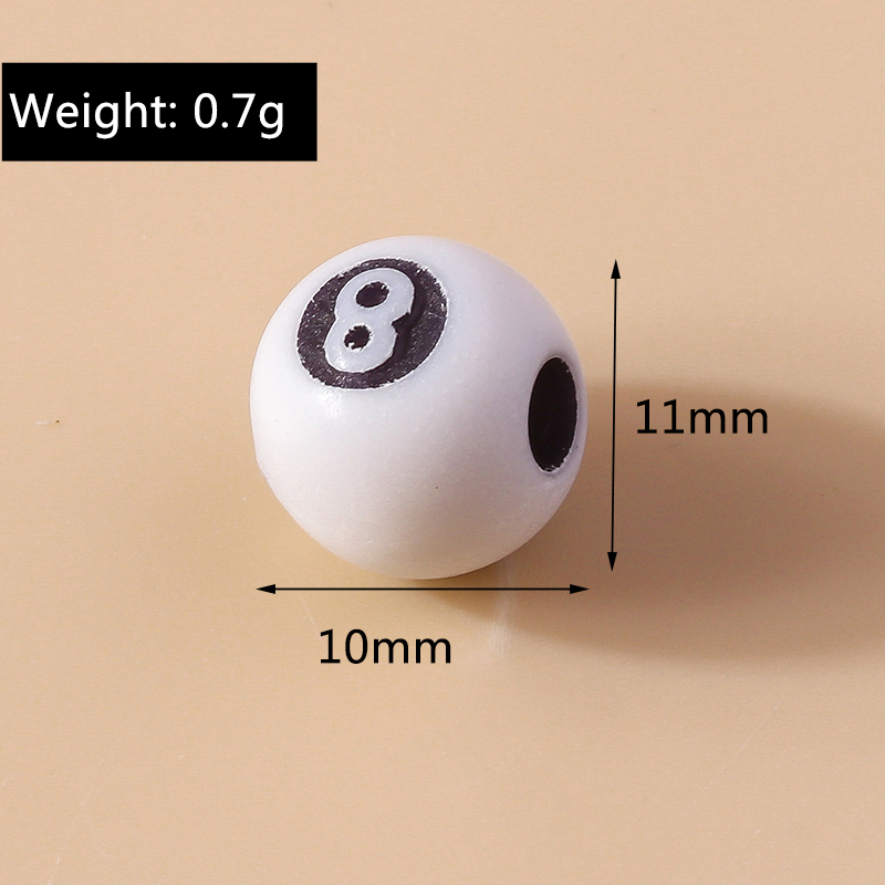 50pcs Resin 3D Black No 8 Bill - đánh giá và giá Jewelry Making Table