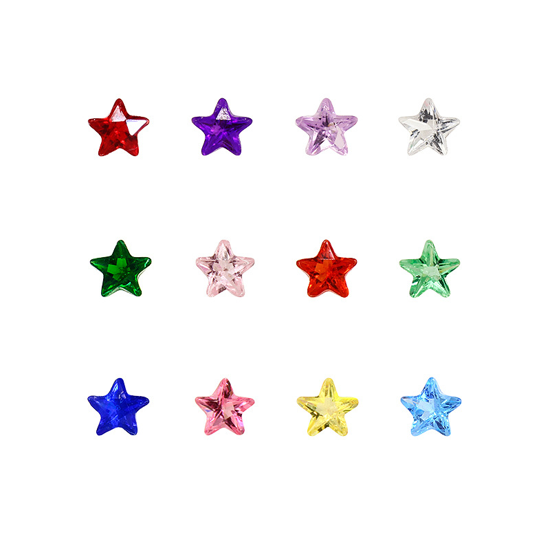 240pc/lot 4mm 5mm star heart b - đánh giá và giá Jewelry Making Gemstones