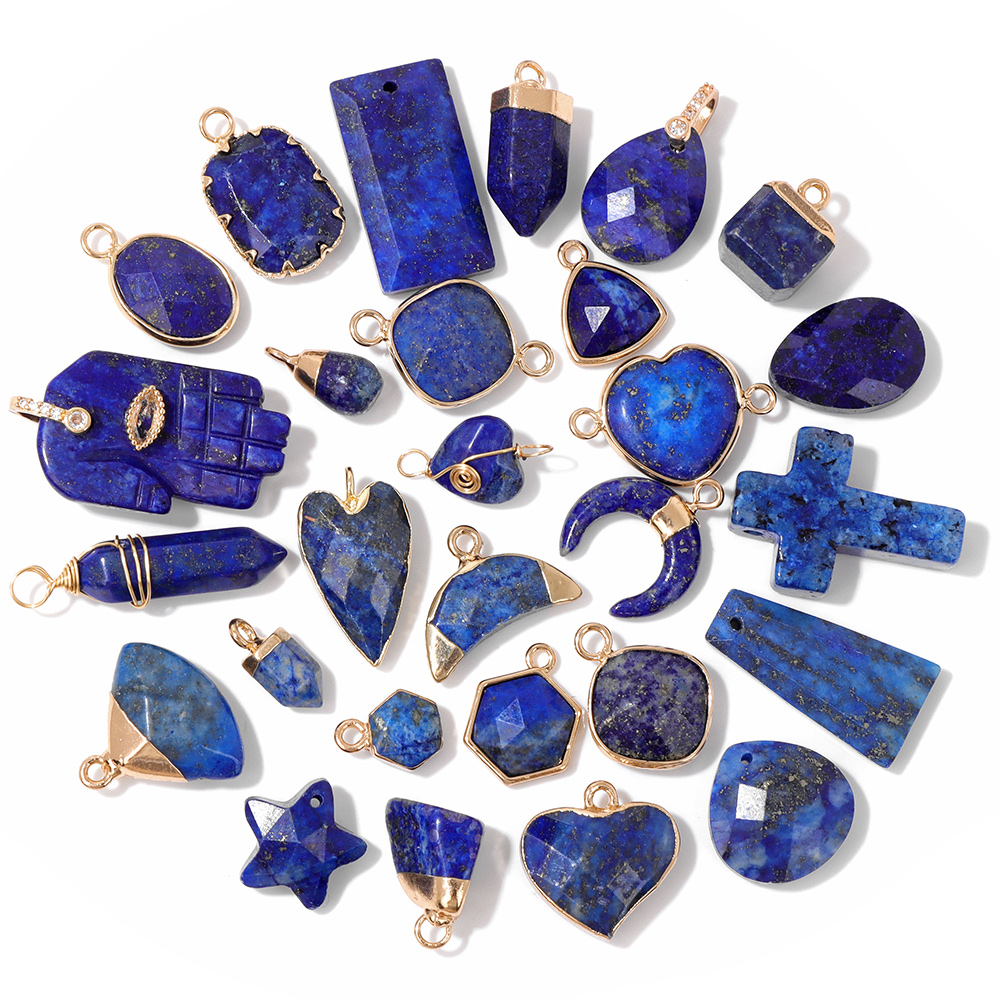 5PCS/lot Lapis Lazuli Stone Pe - đánh giá và giá Jewelry Making Gemstones