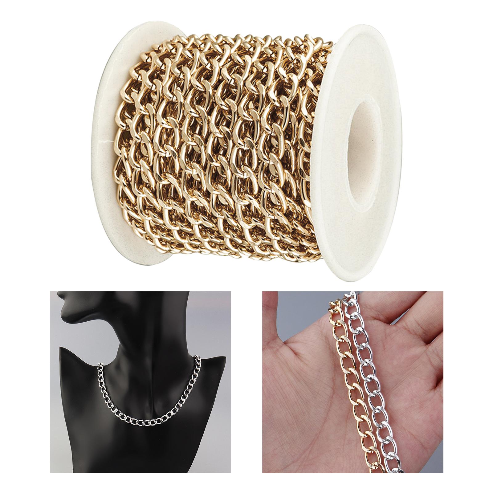 Silver Gold Aluminum Curb Link - đánh giá và giá Chain Roll Cable