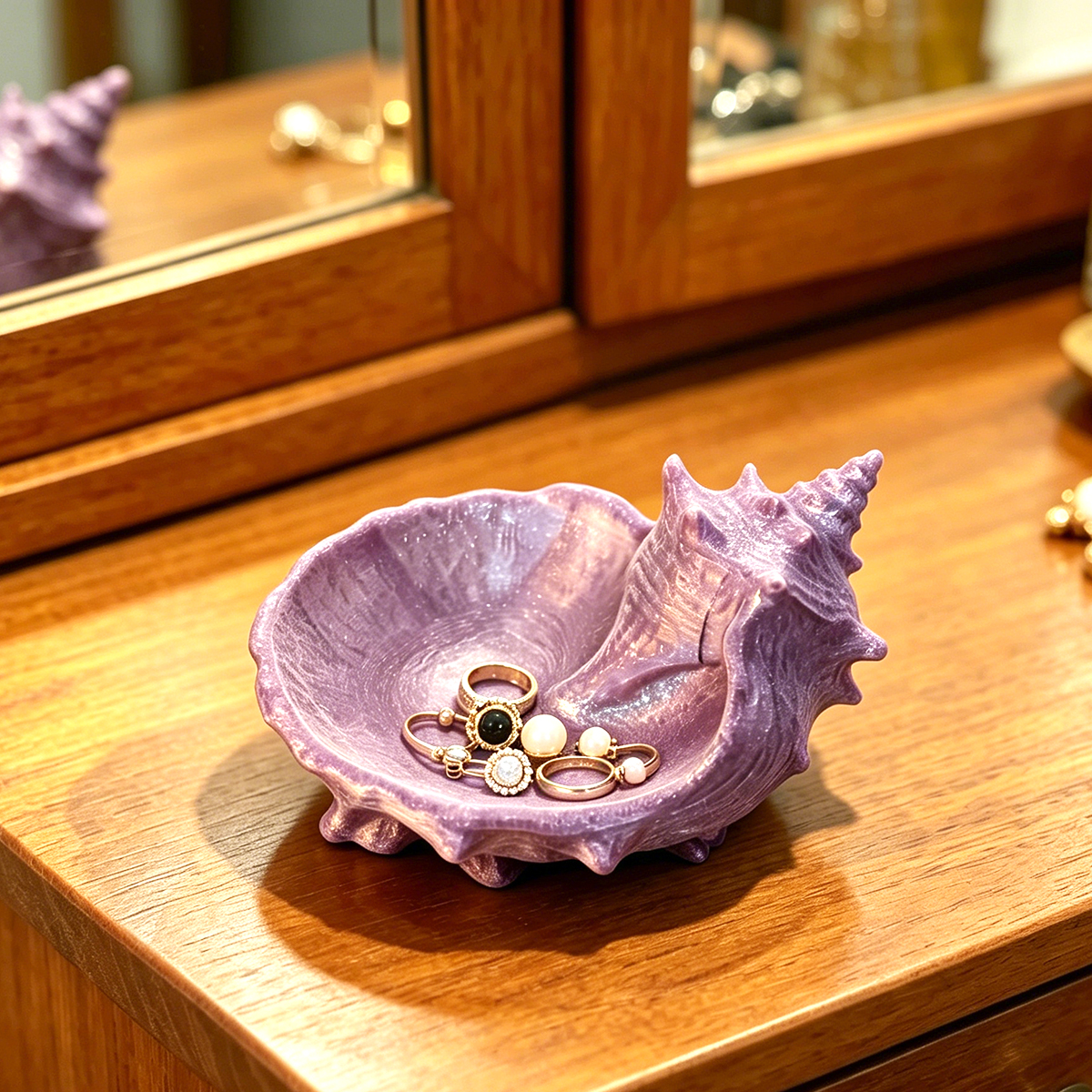 Pearlescent Purple Conch-Shape - đánh giá và giá Jewelry Making Table