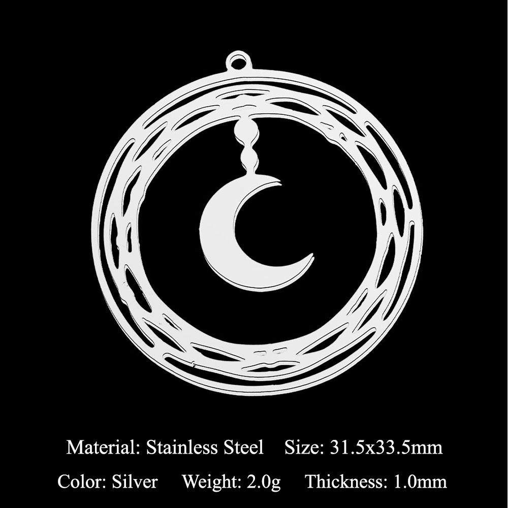 5pcs/Lot Stainless Steel Moon  - đánh giá và giá Jewelry Making In La
