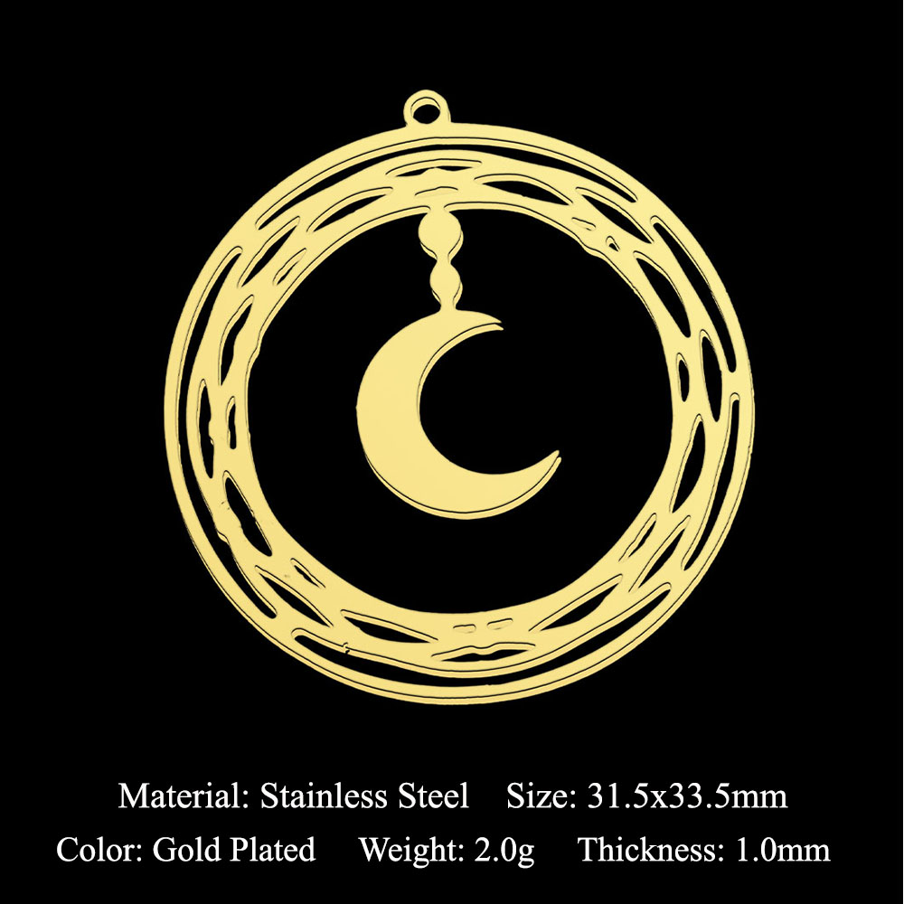 5pcs/Lot Stainless Steel Moon  - đánh giá và giá Jewelry Making In La