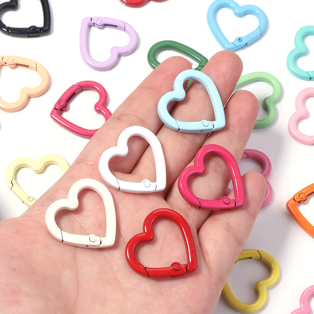 5pcs Alloy Heart Spring Clasps - đánh giá và giá Jewelry Making Name