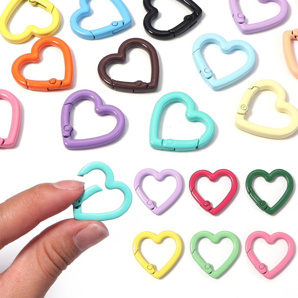 5pcs Alloy Heart Spring Clasps - đánh giá và giá Jewelry Making Name