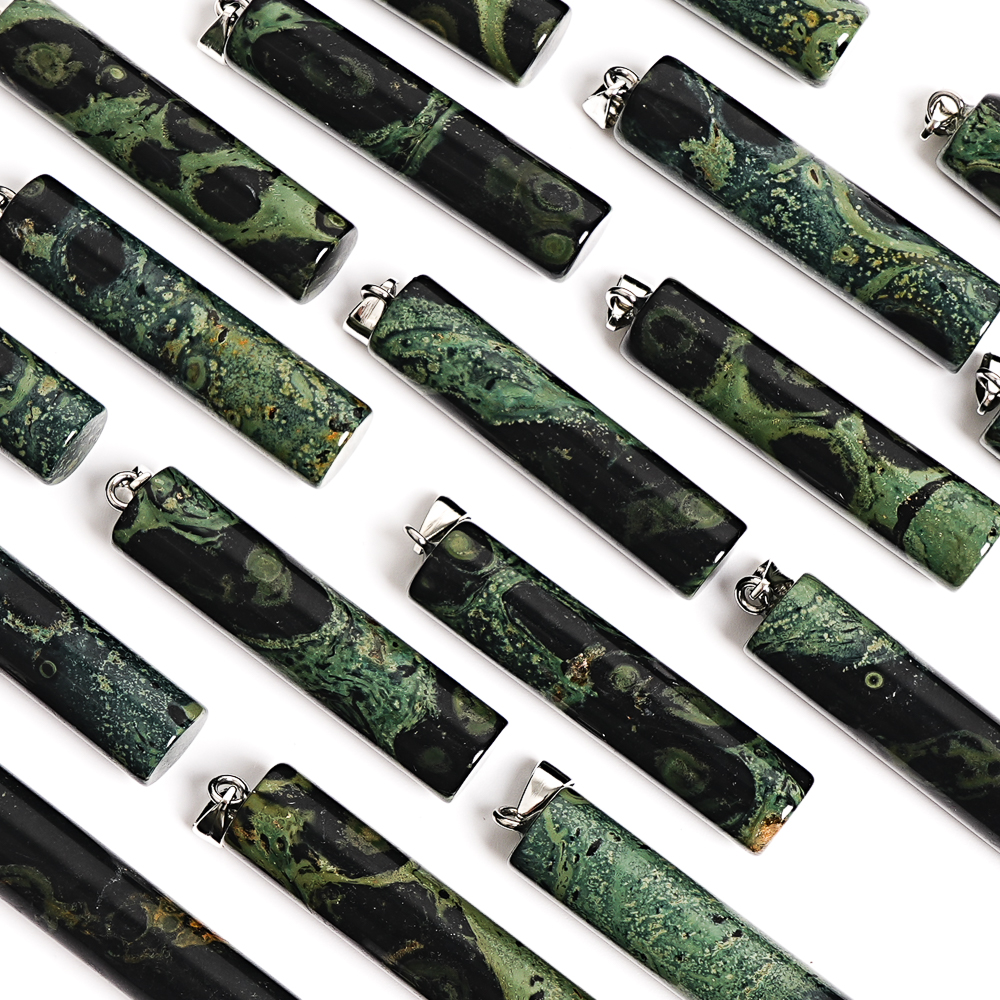 NATURAL GREEN GEMSTONE CYLINDR - đánh giá và giá Jewelry Making Gemstones